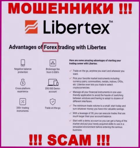Будьте крайне внимательны, сфера работы Libertex, Форекс - это развод !!!