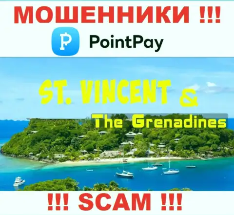 PointPay Io сообщили на интернет-ресурсе свое место регистрации - на территории Kingstown, St. Vincent and the Grenadines