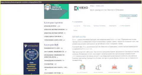 Обзорная статья про forex брокера Kiexo Com опубликована на информационном ресурсе directory financemagnates com
