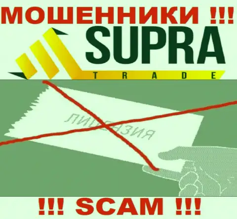 Контора Supra Trade - это МОШЕННИКИ !!! У них на сайте не представлено имфы о лицензии на осуществление деятельности