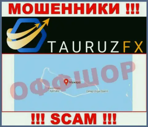 С обманщиком TauruzFX Com весьма рискованно работать, ведь они базируются в оффшоре: Маршалловы острова