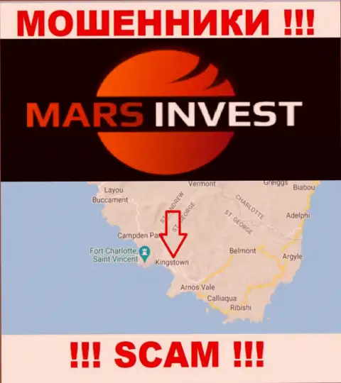 Контора Mars-Invest Com имеет регистрацию в офшорной зоне, на территории - Kingstown, St. Vincent and the Grenadines