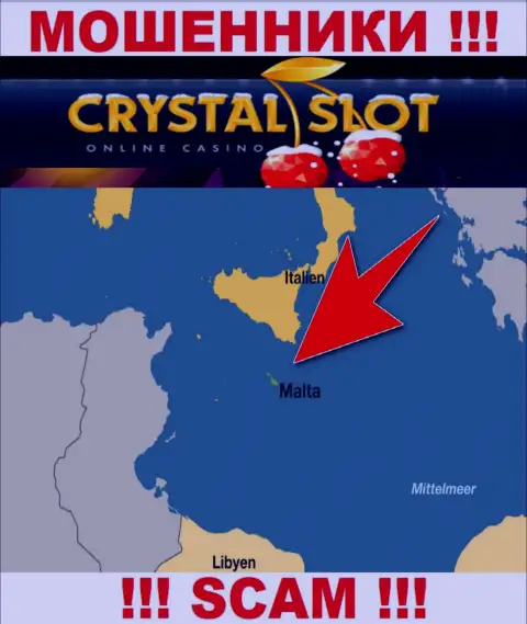 Malta - именно здесь, в офшоре, пустили корни интернет-мошенники CrystalSlot