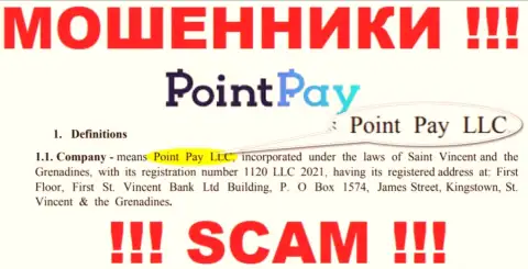 Point Pay LLC - это организация, которая руководит internet-мошенниками Point Pay
