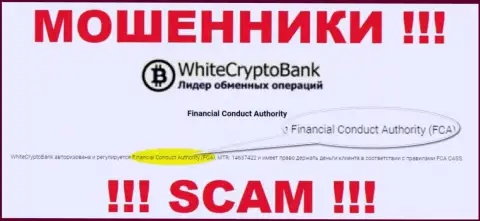 White Crypto Bank - это аферисты, противозаконные действия которых покрывают тоже мошенники - FCA
