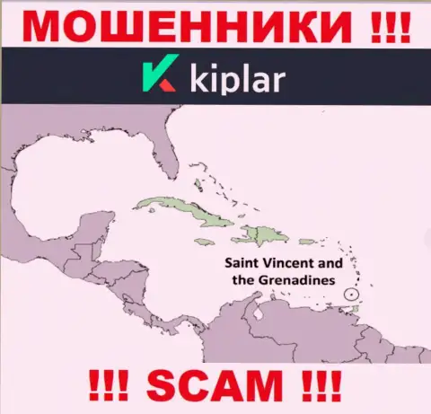 ОБМАНЩИКИ Kiplar Ltd имеют регистрацию очень далеко, а именно на территории - St. Vincent and the Grenadines