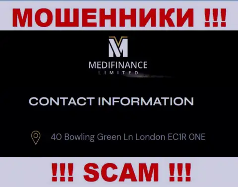Будьте очень внимательны !!! MediFinanceLimited Com - это явно internet мошенники !!! Не хотят показать реальный адрес компании