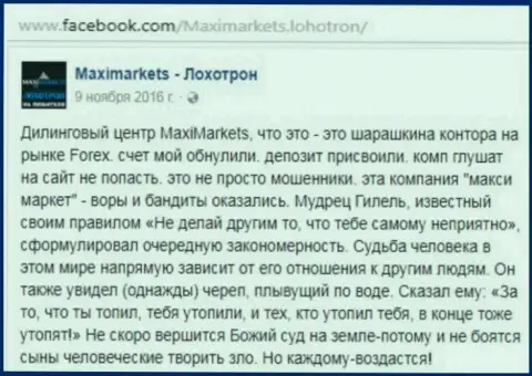 Maxi Services Ltd ворюга на мировом рынке валют ФОРЕКС - это реальный отзыв биржевого игрока указанного форекс ДЦ